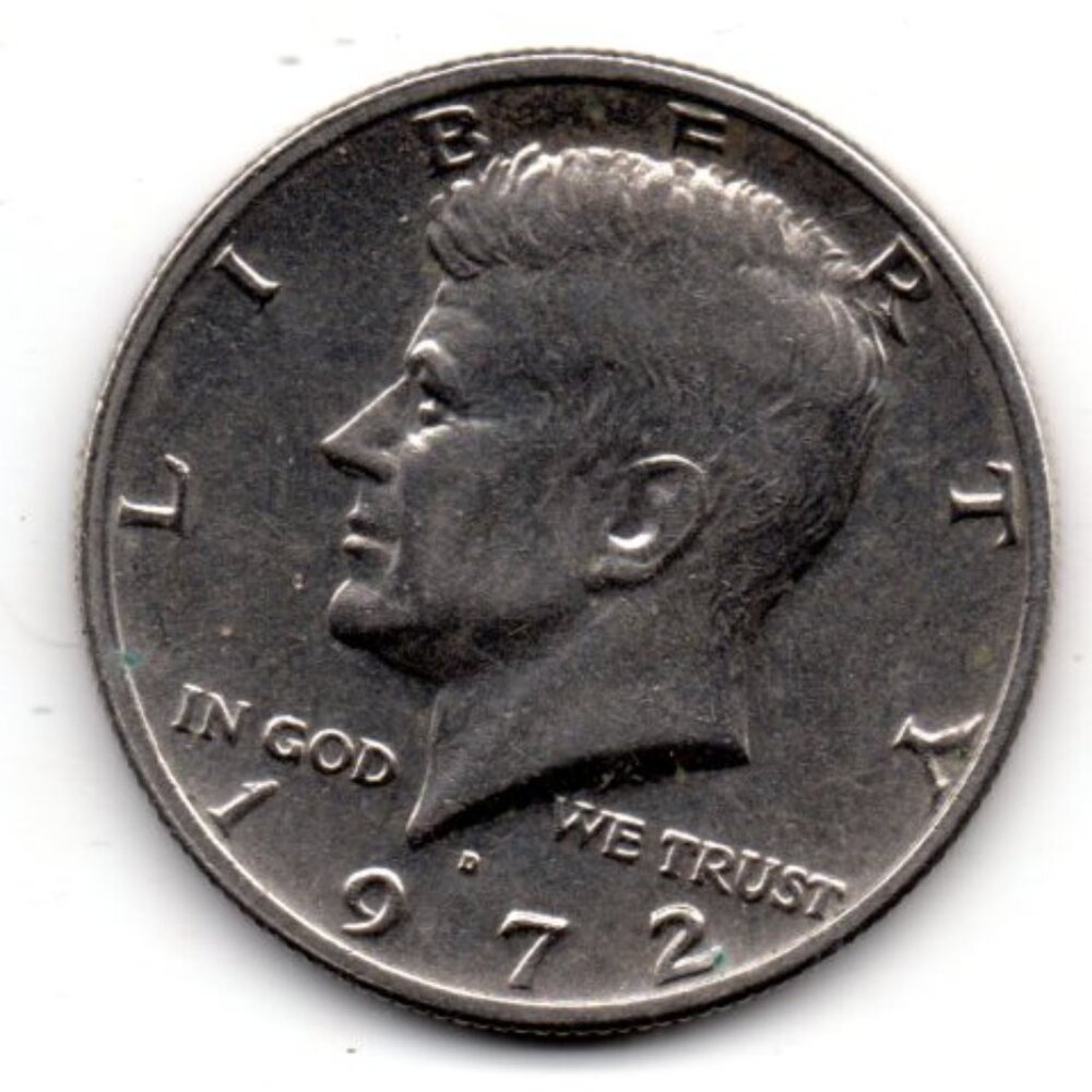 Collectible 1972 D John F Kennedy Half Dollar - Excellent condition